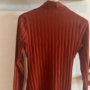 Reformation long sleeve ribbed dress